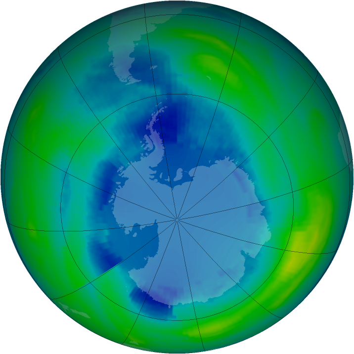 Ozone Map 1990-08-22